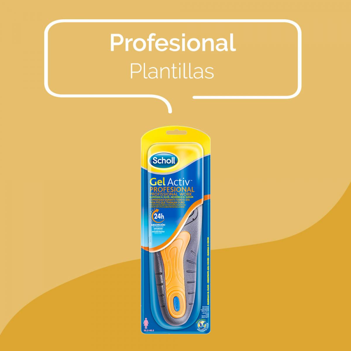 PACK 2 PLANTILLAS GEL ACTIV PROFESIONAL MUJER