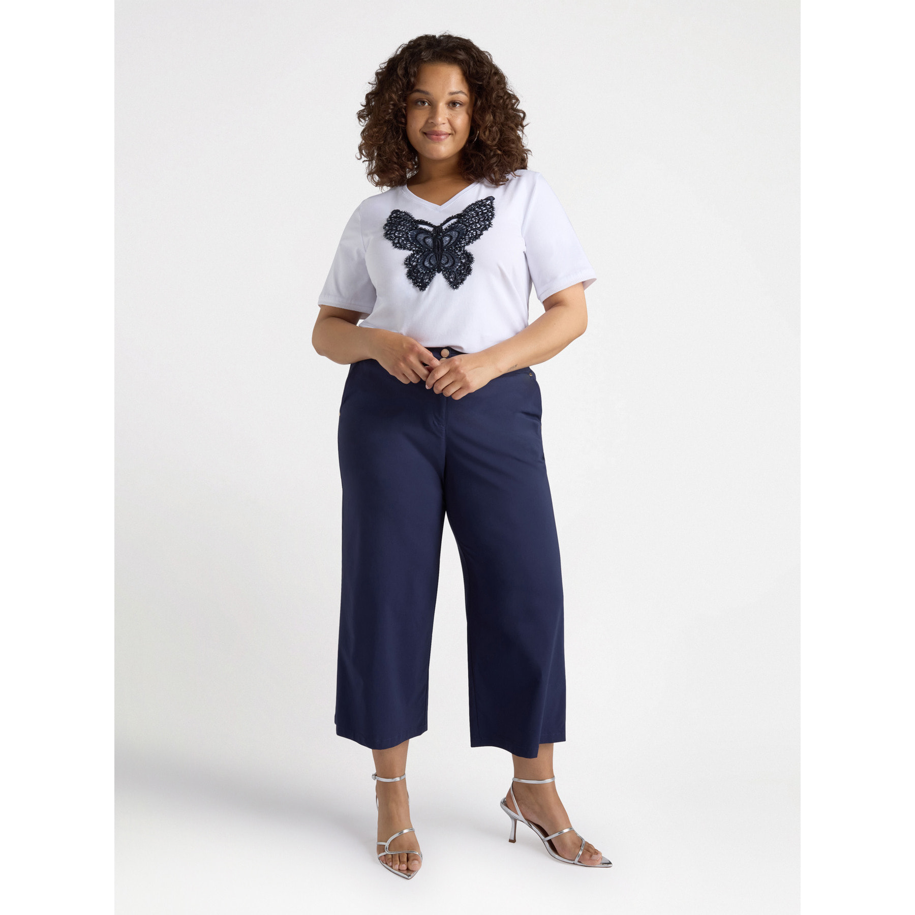 Fiorella Rubino - Camiseta de mariposa - Blanco