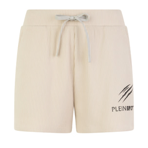 PLEIN SPORT Ribbed Loose Fit Shorts Scratch