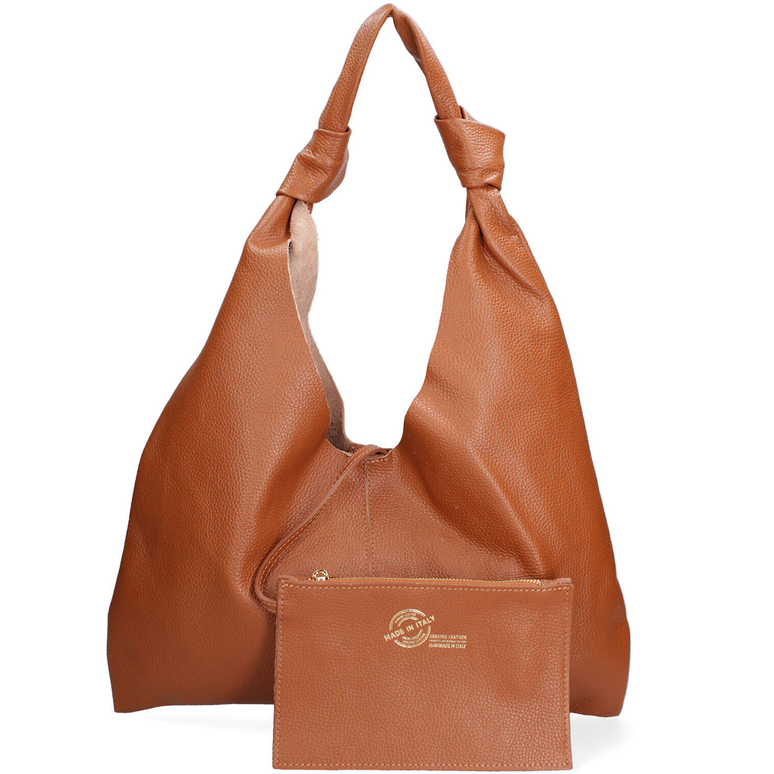 Borsa a spalla da donna In Vera pelle Made in Italy 40x42x2 cm