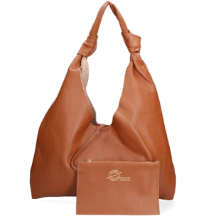 Borsa a spalla da donna In Vera pelle Made in Italy 40x42x2 cm