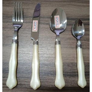 Ménagère Bellissima 24 pièce(s) ivoire L1,9xp1,8xH21cm