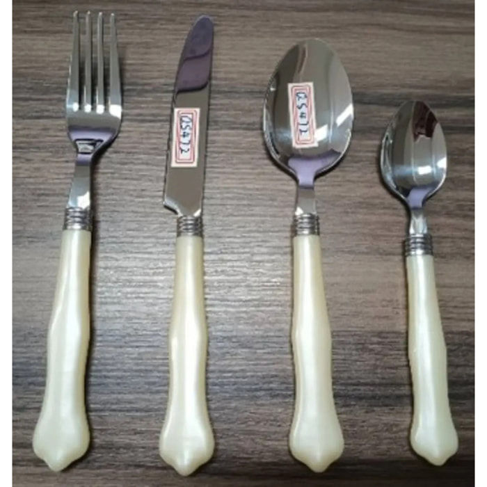 Ménagère Bellissima 24 pièce(s) ivoire L1,9xp1,8xH21cm