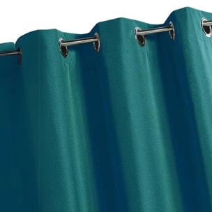 Rideau d'extérieur en tissu déperlant - Bleu Paon