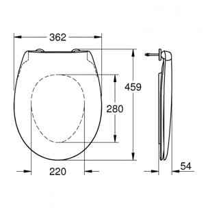 GROHE Abattant WC Bau Ceramic 39492000