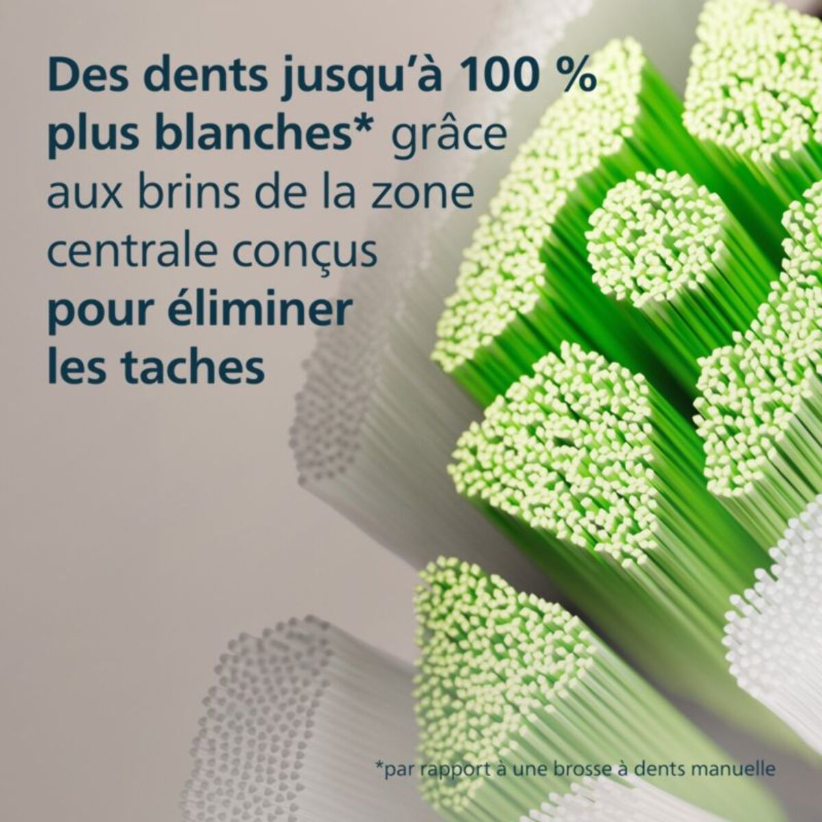 Brossette dentaire PHILIPS Sonicare lot de 4 -  HX6064/88 white Optimal