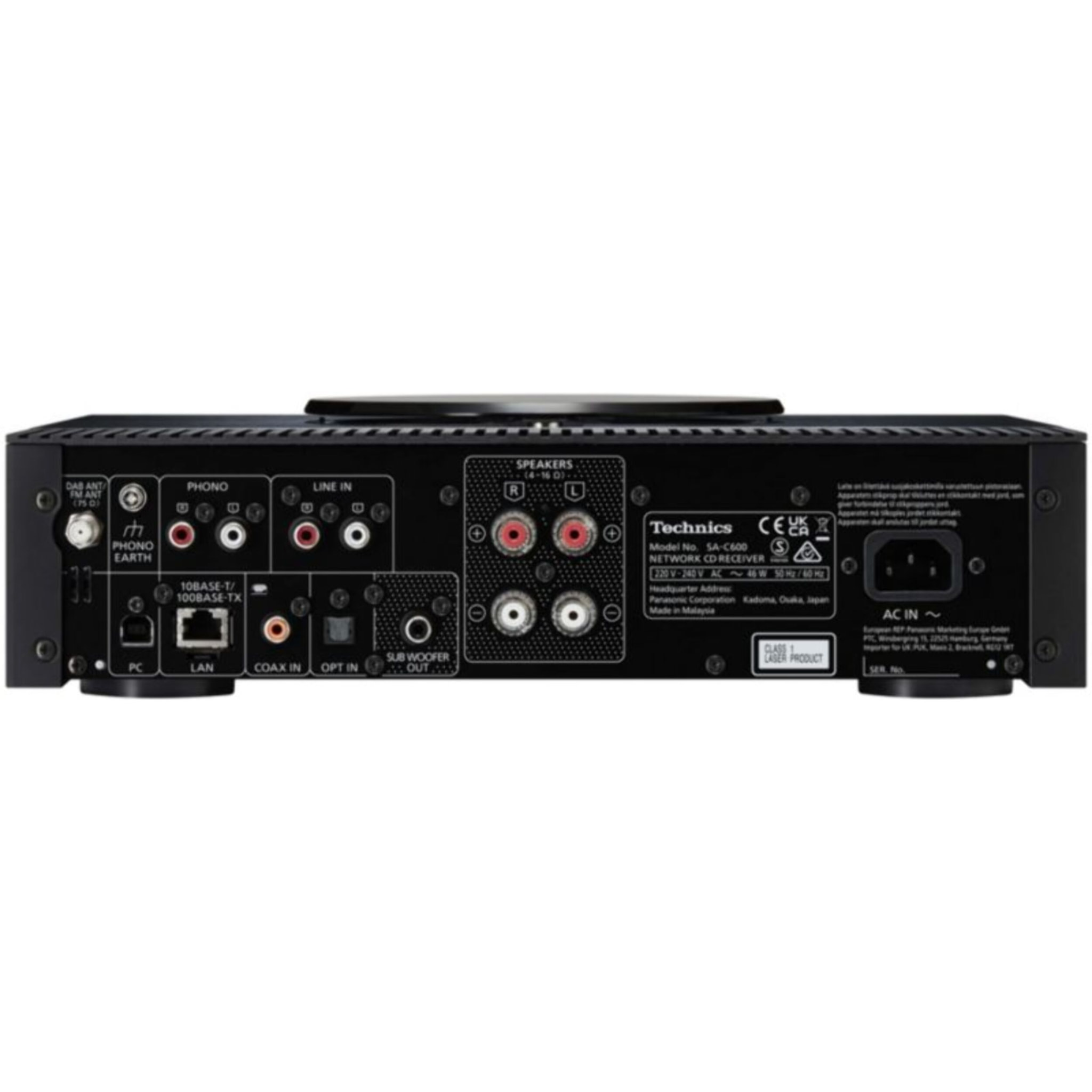 Amplificateur HiFi TECHNICS SA-C600EG-K noir