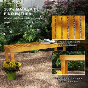 Banco de Jardín de 2 Plazas Banco de Madera Asiento de Lamas Carga 300 kg Banco para Patio Terraza 120x34x43 cm Teca