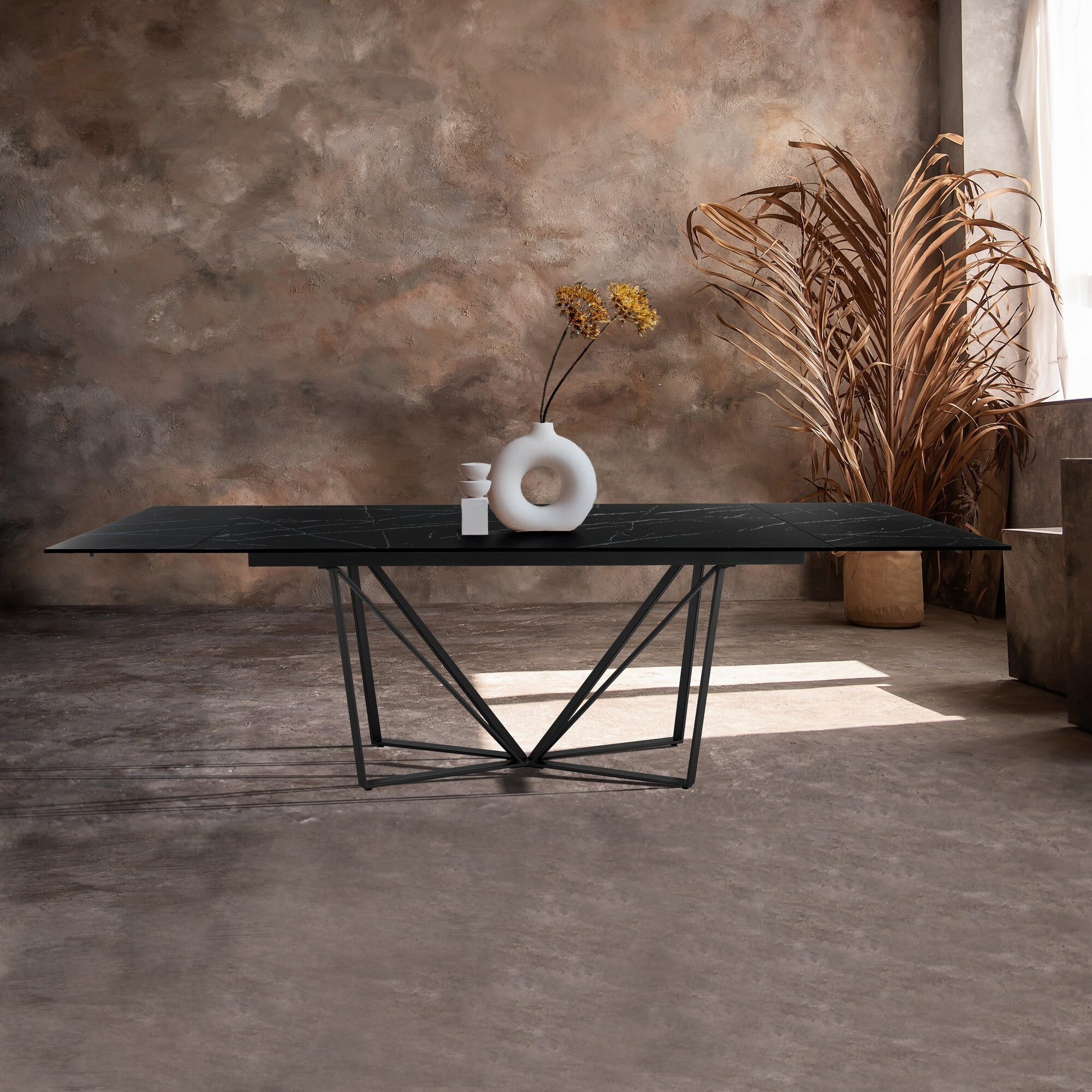 Tomasucci Table extensible SPINNE MARBRE NOIR