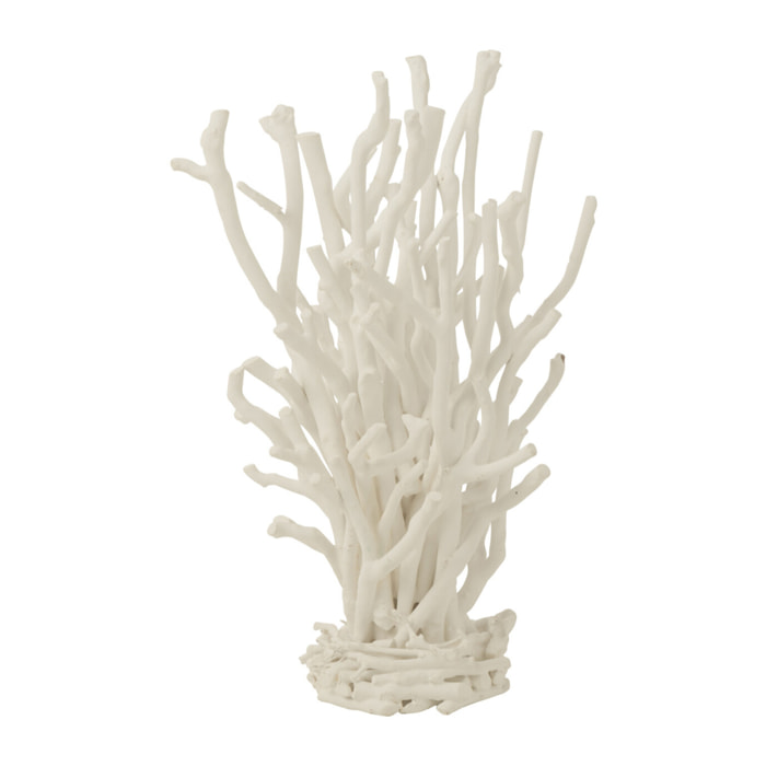 J-Line décoration Arbre à Thé - bois - blanc - small