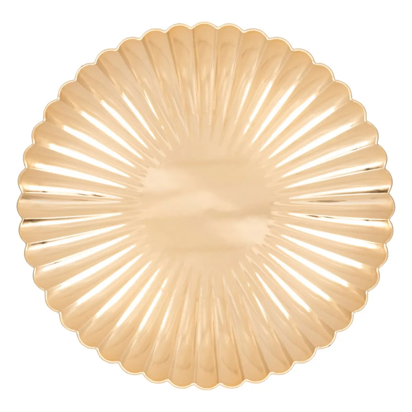 Assiette de présentation coquille D.33cm doré