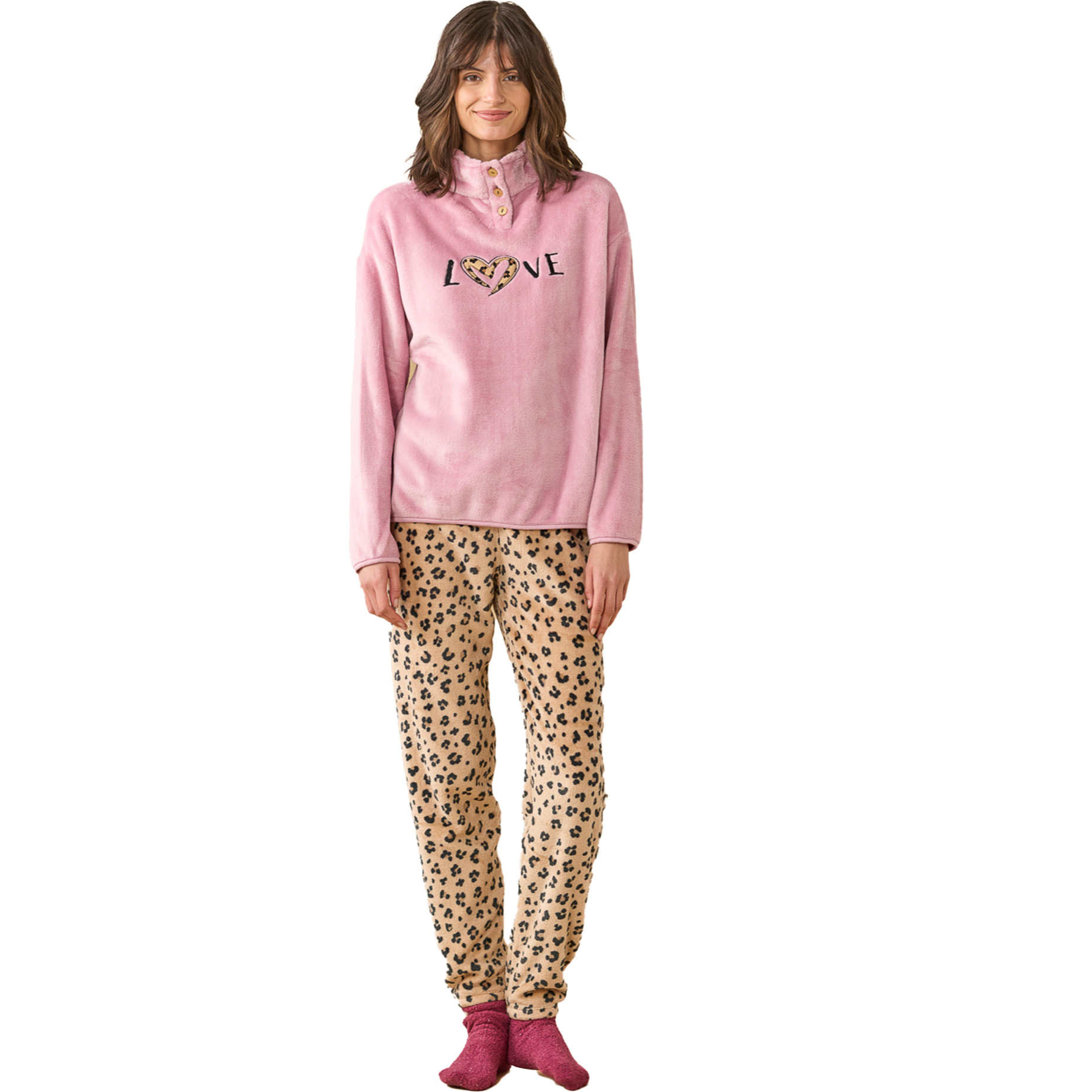 Pigiama donna coral articolo animalier. Noidinotte