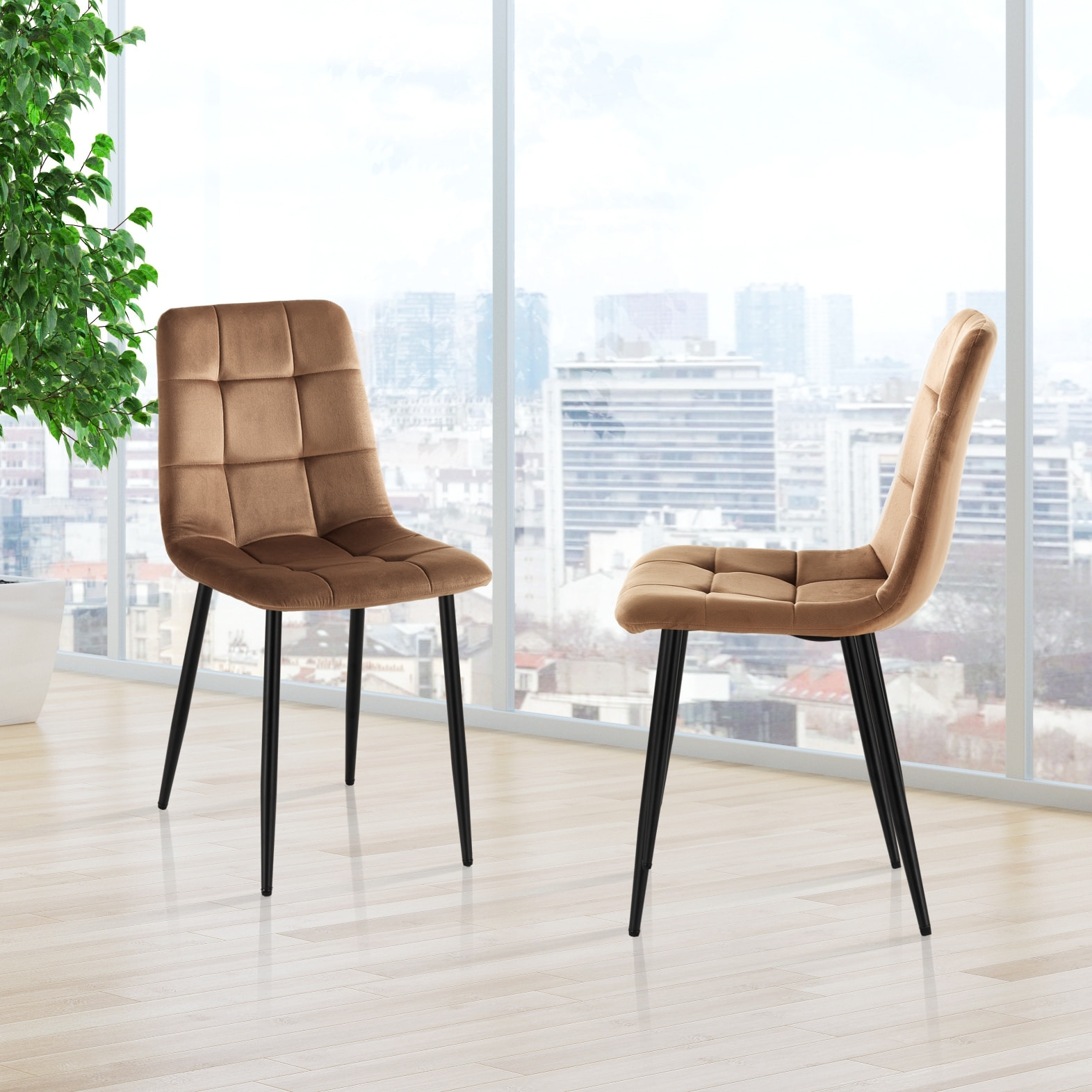 Tomasucci Lot de 4 Chaises FAFFY BROWN