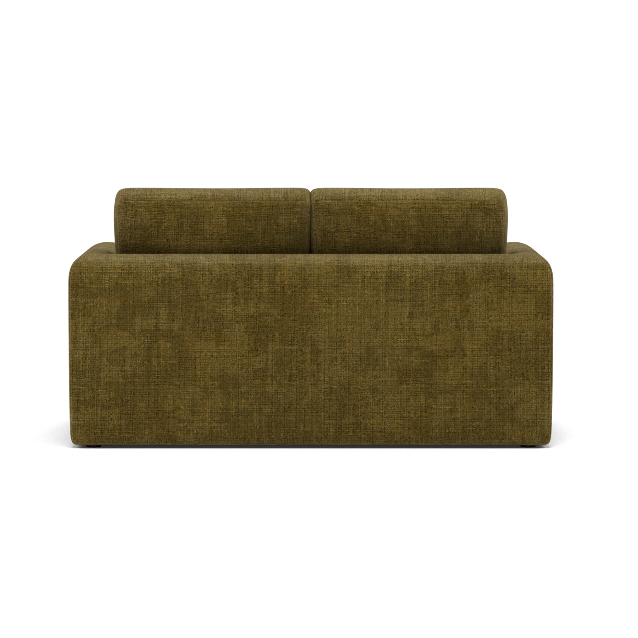 Marilia - Canapé 2 places convertible déplimousse en velours texturé - Vert Olive