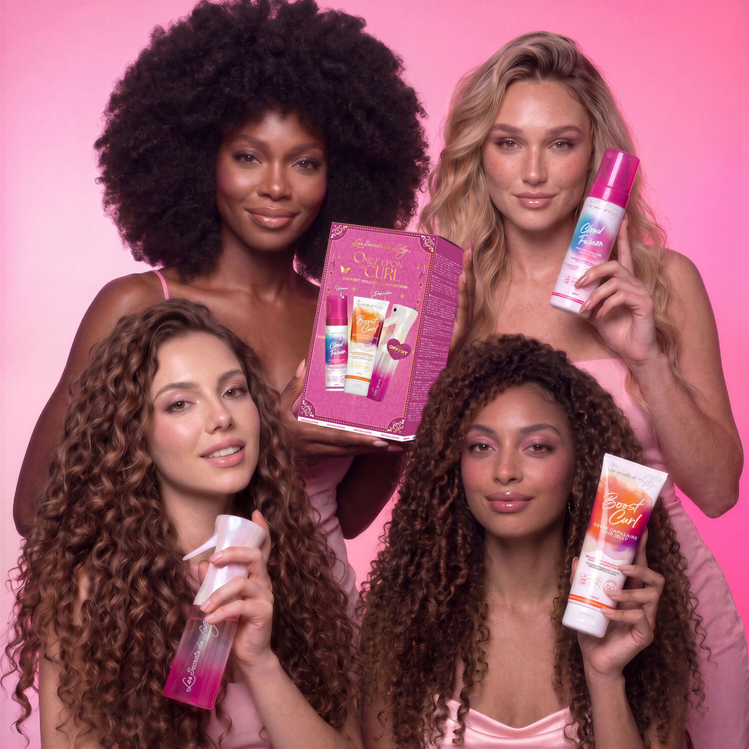 Once Upon A Curl - Coffret Gelée Capillaire Boost Curl 250ml + 2 Produits