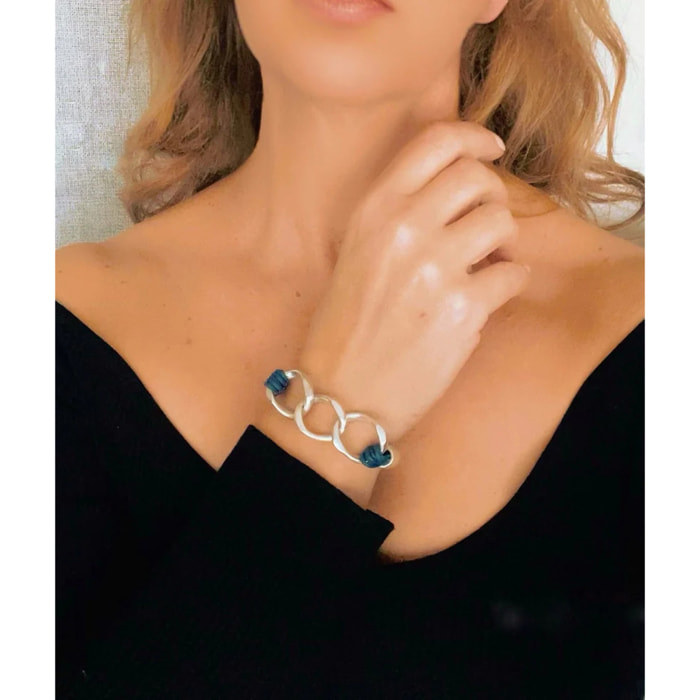 Pulsera Trial en Azul plata 10µ