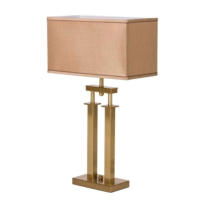 Lámpara Sobremesa Metal Dorado 40x20x68 Cm