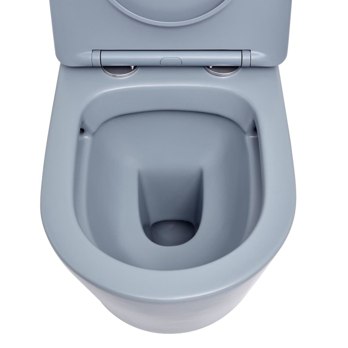 Infinitio WC suspendu sans bride en céramique avec abattant SoftClose, bleu mat (SATINF010RREXPDBLM)
