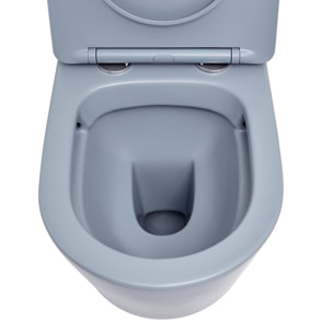 Infinitio WC suspendu sans bride en céramique avec abattant SoftClose, bleu mat (SATINF010RREXPDBLM)