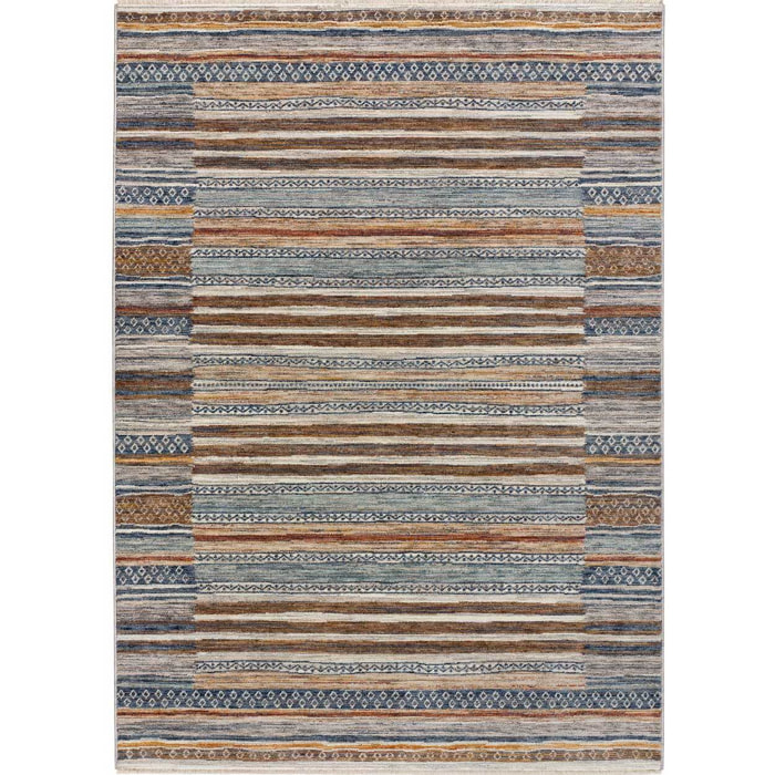 SAMARKAND Alfombra estilo vintage de pelo corto multicolor, varias medidas disponibles