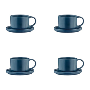 Tasse SCANDI 15cl et soucoupe Ø12cm - 8 pièces - Marine