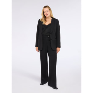 Fiorella Rubino - Blazer fitted in tessuto stretch - Nero