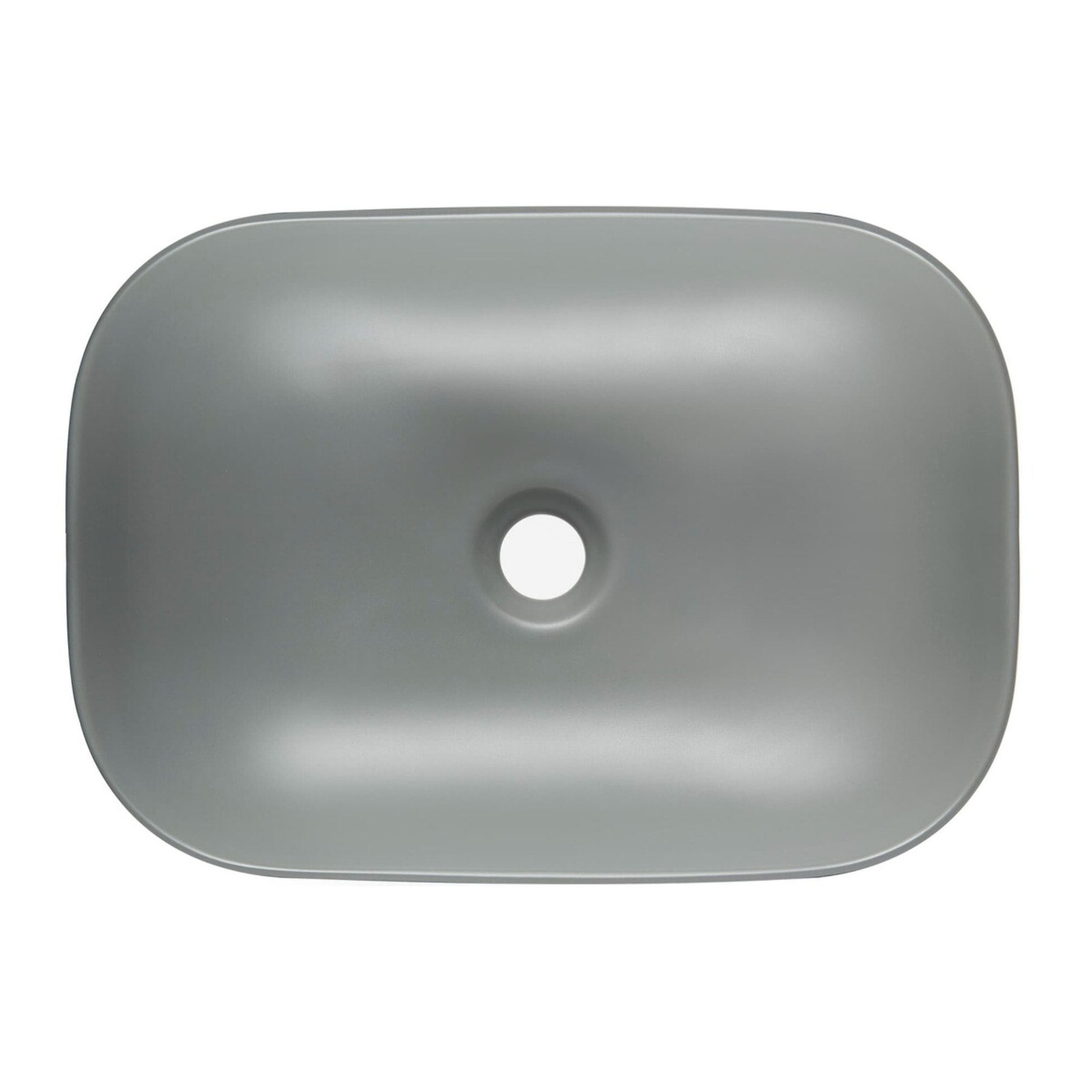 Vasque à poser 45,5 x 32,5 cm - gris mat - sans trop-plein - SAT Infinitio