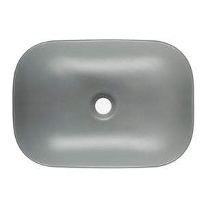 Vasque à poser 45,5 x 32,5 cm - gris mat - sans trop-plein - SAT Infinitio