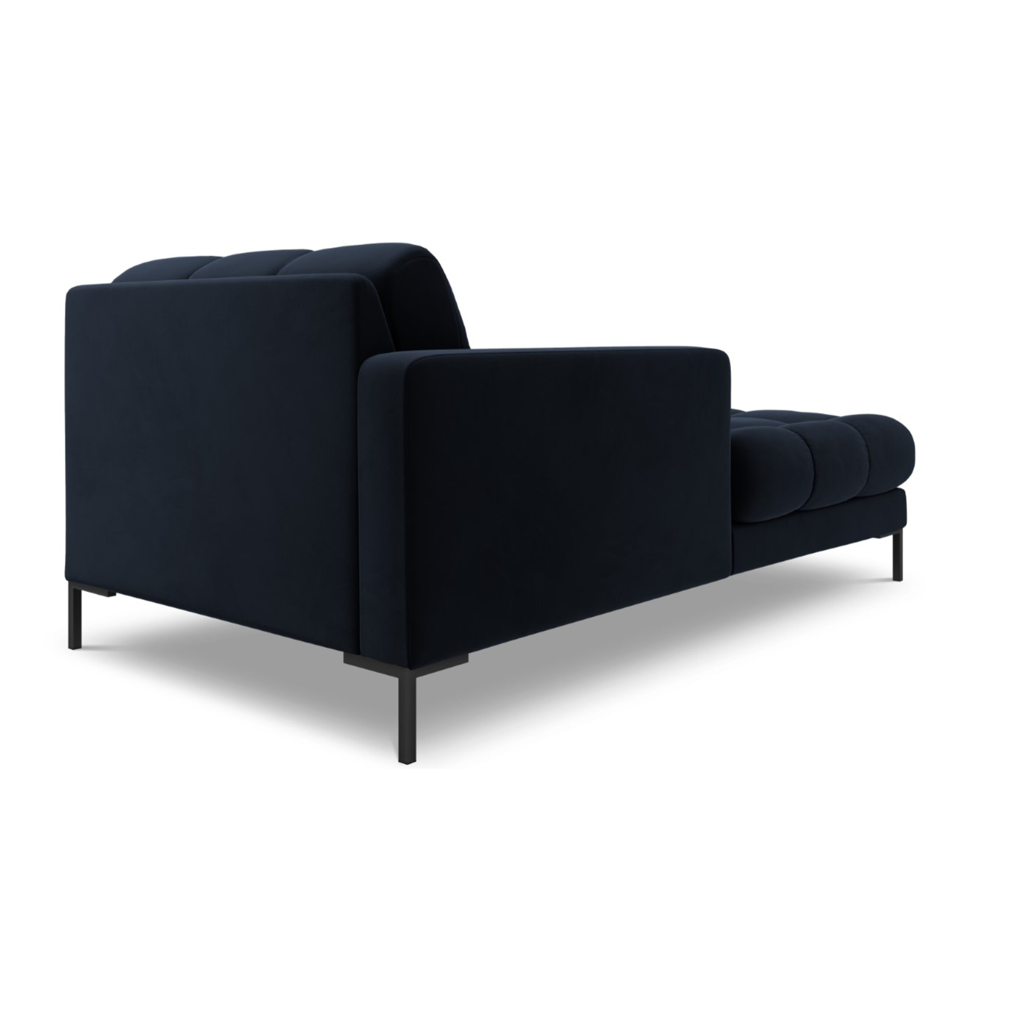 Méridienne gauche "Bali" en velours bleu foncé