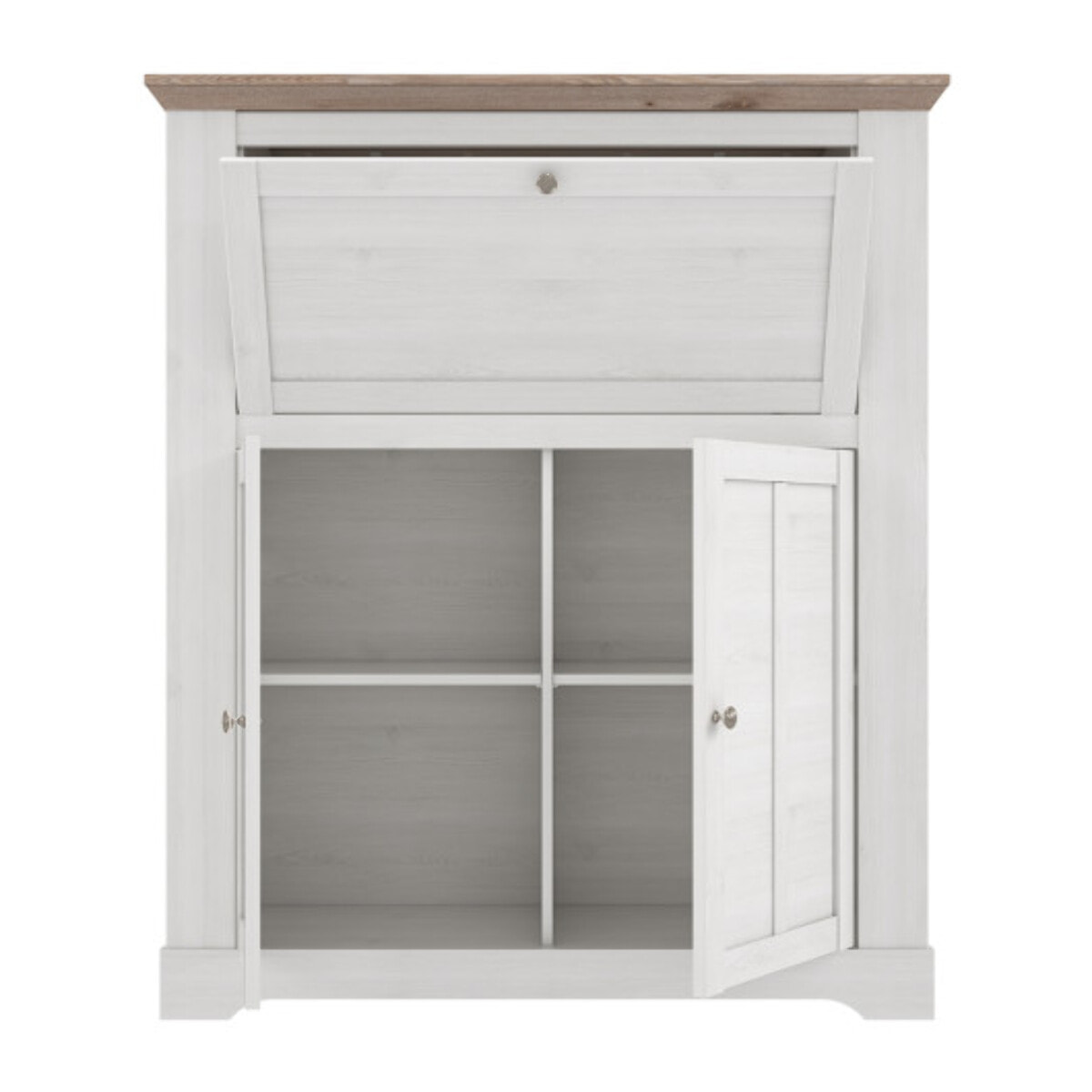 Bar en bois effet chêne clair blanchi - ILONA