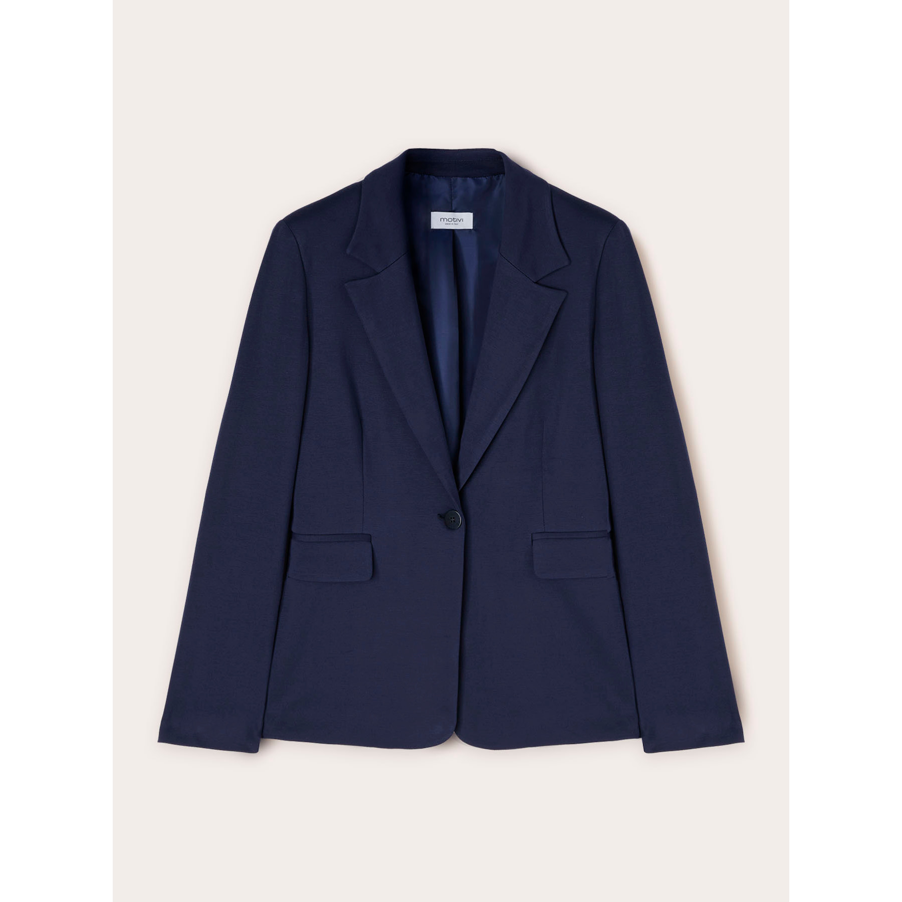 Motivi - Blazer monopetto in punto milano - Blu