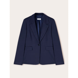 Motivi - Blazer monopetto in punto milano - Blu