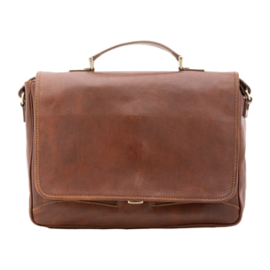 Borsa a mano  unisex In Vera pelle Made in Italy 40x30x9 cm