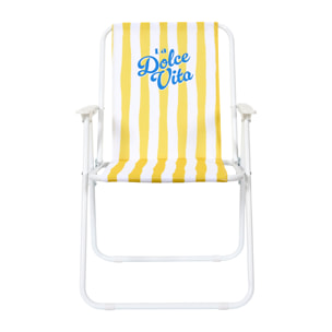 Chaise Pliante Dolce Vita Jaune - Lot De 10