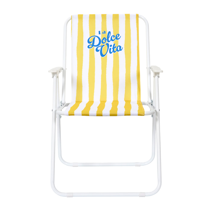 Chaise Pliante Dolce Vita Jaune - Lot De 10