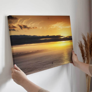Tableau coucher de soleil sur la mer Calme plat Toile imprimée