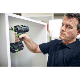 Perceuse-visseuse sans fil T 18+3 HPC 4,0 I-Set - FESTOOL - avec 2 batteries 18V 4.0 Ah - chargeur - accessoires - systainer - 577609