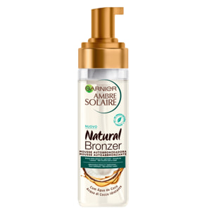 Mousse Autoabbronzante Idratante Ambre Solaire Natural Bronzer con Acqua di Cocco - Flacone da 200ml