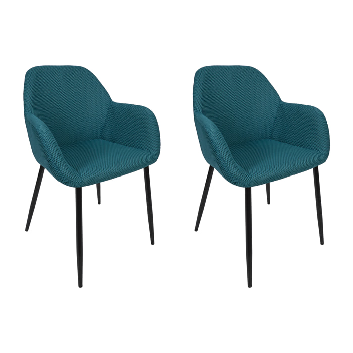 Fauteuil Atome Bleu - Lot De 2