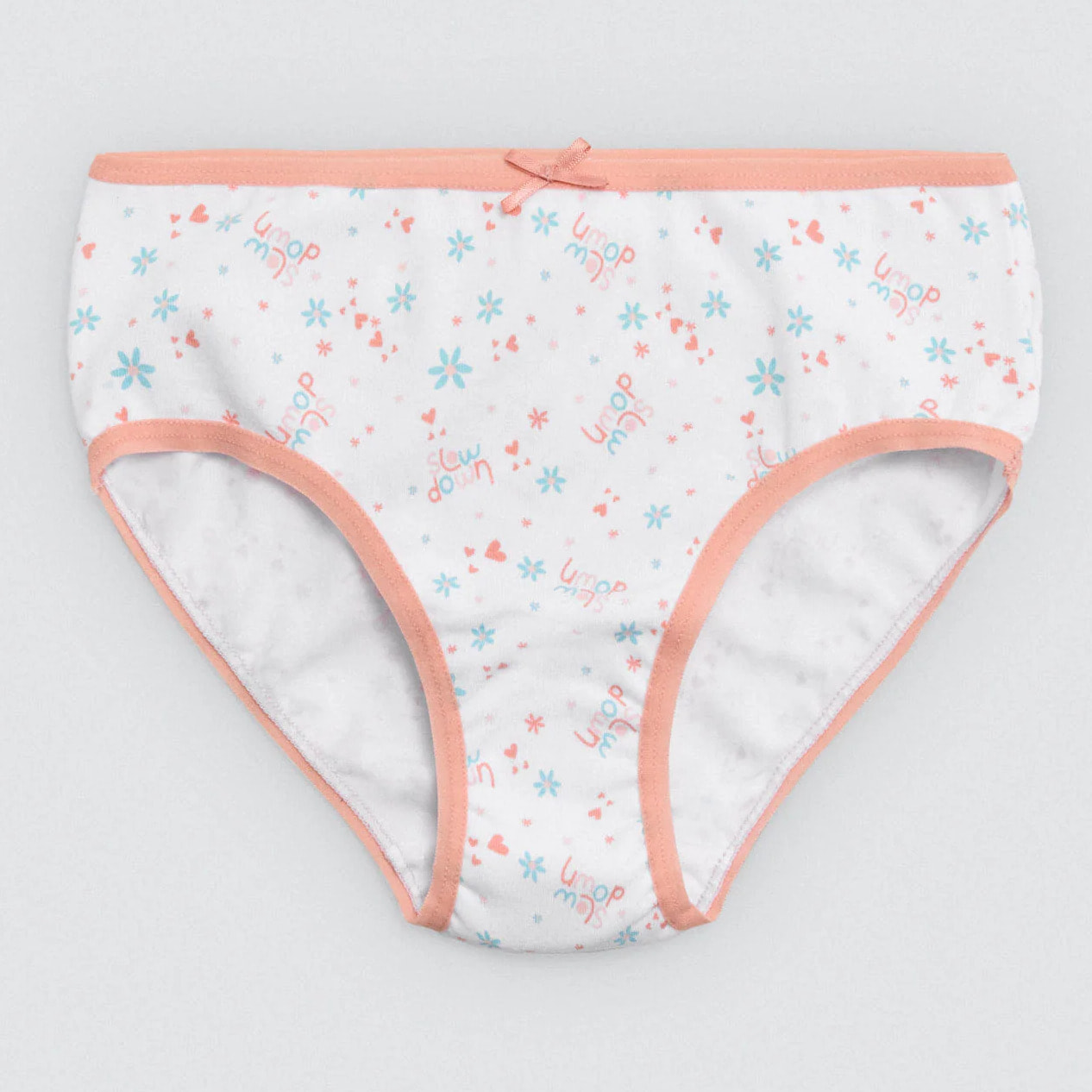 Confezione da 2 mutandine in cotone stampato per bambini Slow down