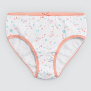 Confezione da 2 mutandine in cotone stampato per bambini Slow down