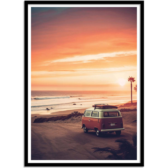 Affiche - California Sunset Van - Philippe Hugonnard