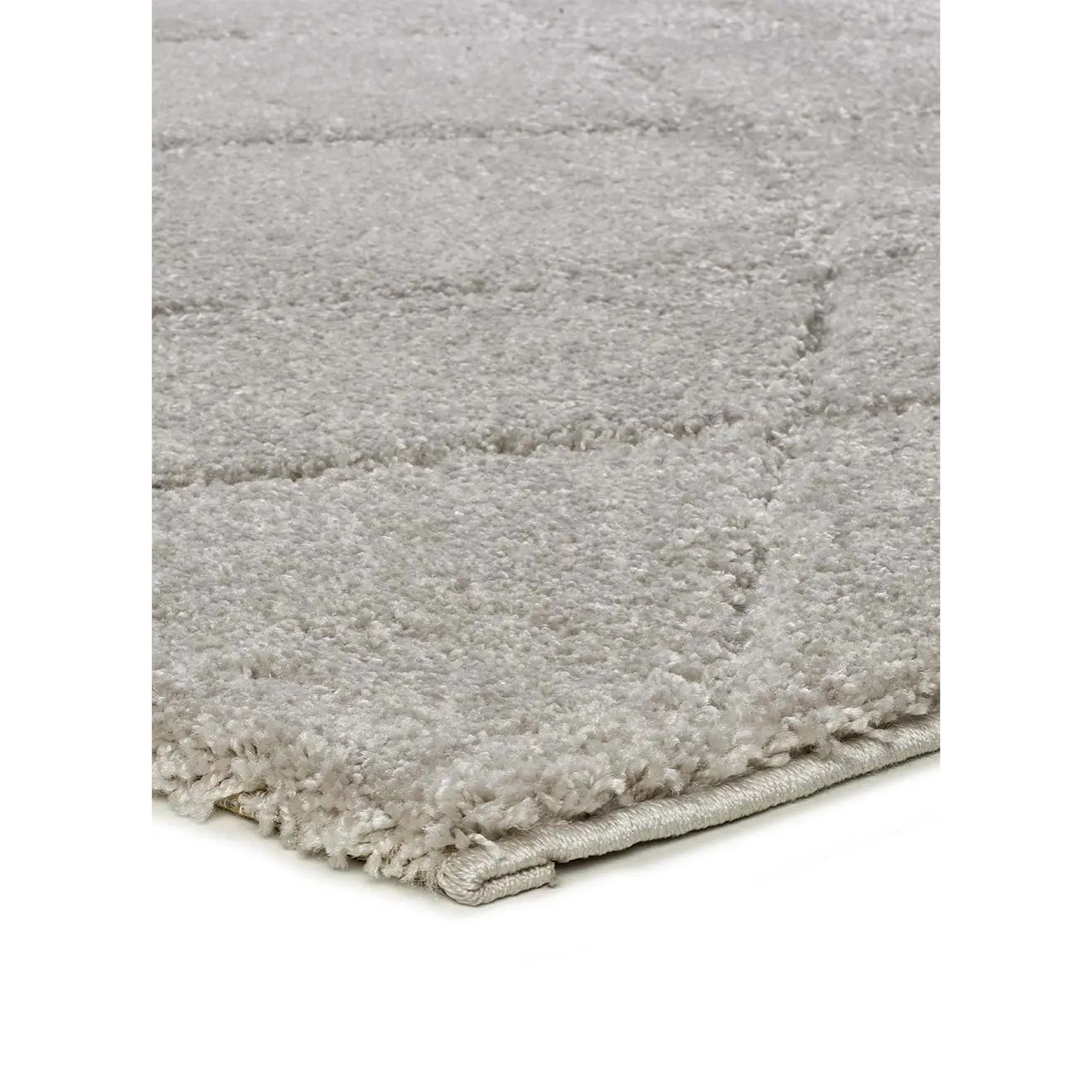 MOLIER Alfombra shaggy con formas abstractas en plata, varias medidas disponibles.
