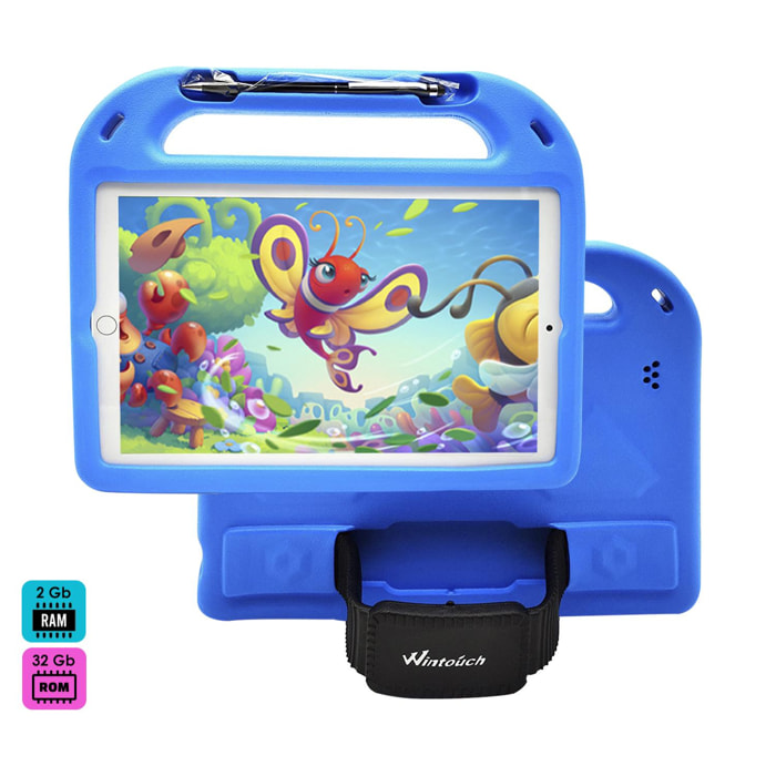 Tablet per bambini K13 3G WiFi. Sistema operativo Android 7.0. Schermo 10'' 1280x800px. MTK6592Octa-Core da 1,7 GHz, 2 GB di RAM + 32 GB. Doppia fotocamera.