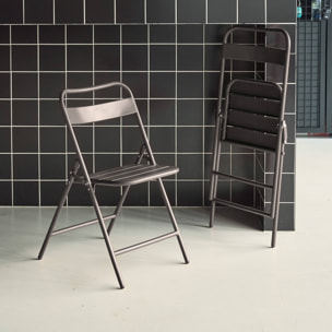 Chaise de jardin pliante acier (lot de 2) AMÉLIA