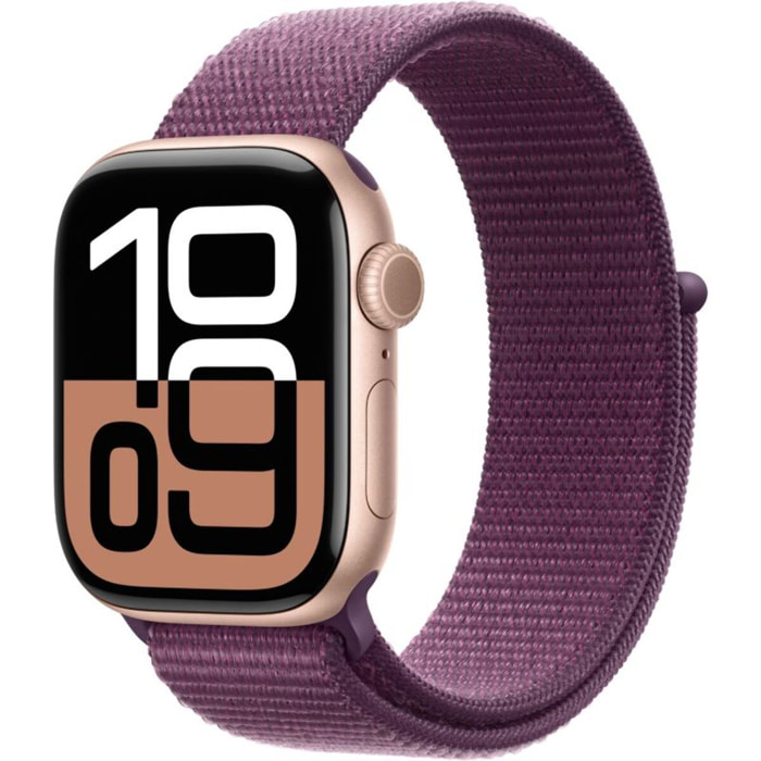 Montre connectée APPLE WATCH Serie 10 42mm Alu/Or Rose Loop Cellular