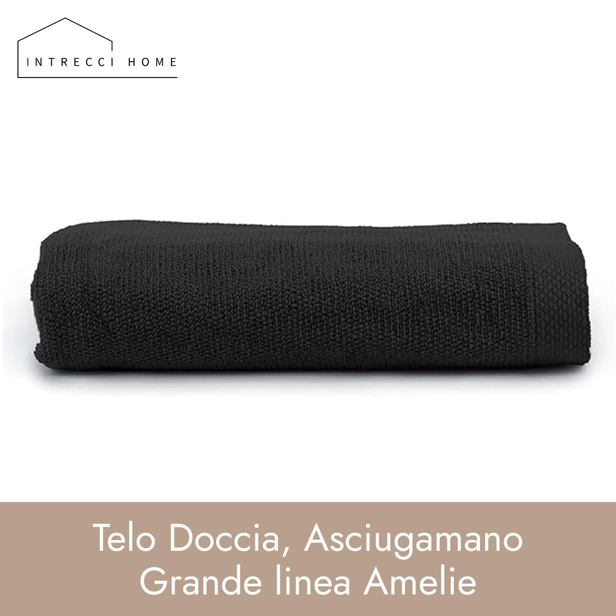 INTRECCI HOME Telo Doccia, Asciugamano Grande in Puro Cotone 500 g, , Morbidezza Extra, Assorbenza Superiore, Elegante e Durevole,