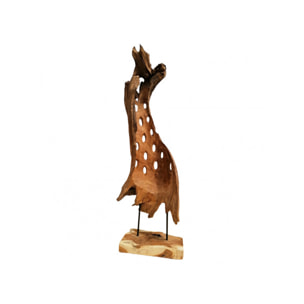 Sculpture rustique et originale en bois de teck H120cm - TEAK