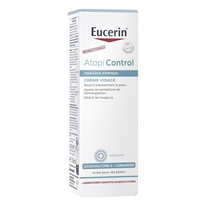 Atopicontrol - Crème Visage Calmante et Apaisante - Peaux Sèches à Atopiques 50 ml