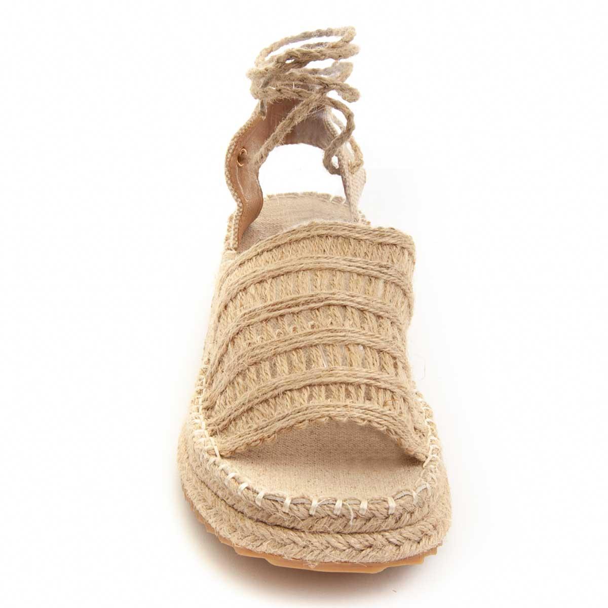 Sandalias de Cuña - Beige - Altura: 3 cm